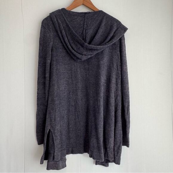 Barefoot Dreams Cozychic lite Resort cardi with hood blue size medium - Picture 8 of 8